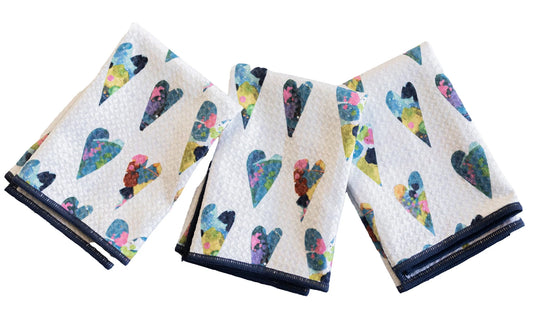 Once Again Home Mighty Mini Towel (Set 3) Reversible HGC Love Multicolor