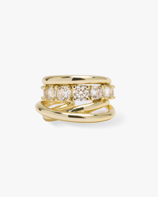 Melinda Maria "Oh She Fancy" Stacked Diamond Ring, Gold or Silver