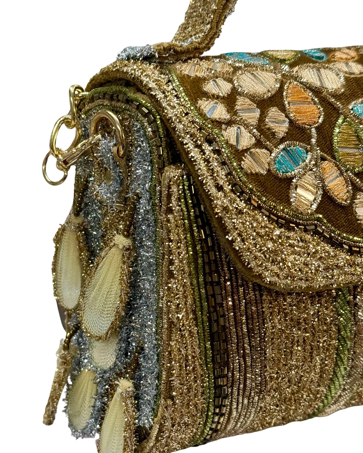 David Jeffery Handbag - Shades of Gold Green Blue