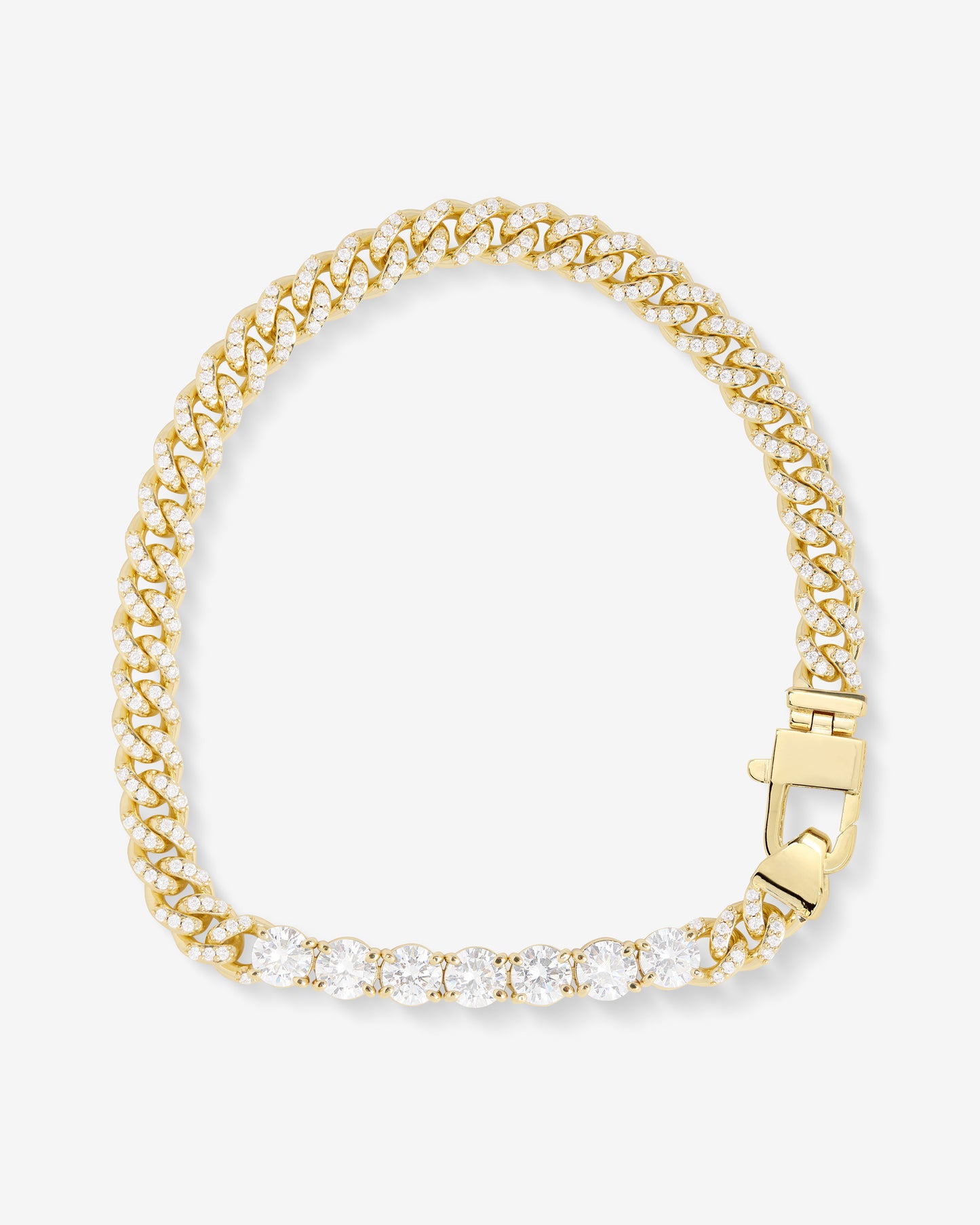 Melinda Maria Pave' Julian Loves Diamonds Bracelet, Gold/White, 5mm