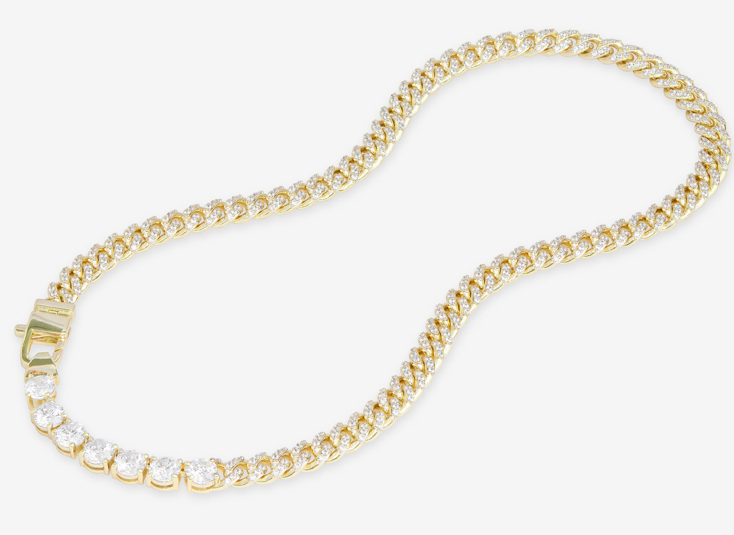 Melinda Maria Pave' Julian Loves Diamonds Necklace, Gold/White