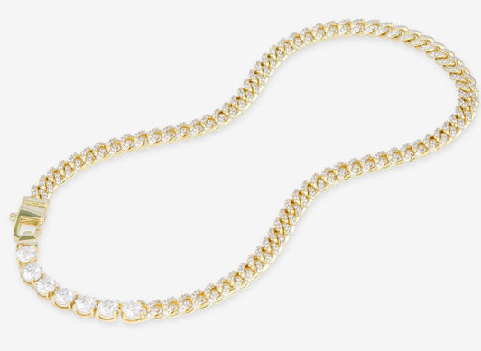 Melinda Maria Pave' Julian Loves Diamonds Necklace, Gold/White