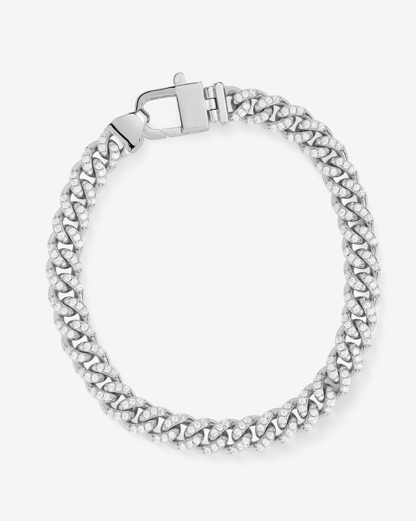 Melinda Maria Pave' Julian Cuban Chain Bracelet, 6.8mm, 7.5"
