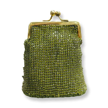 David Jeffery Coin Bag - Green Crystals