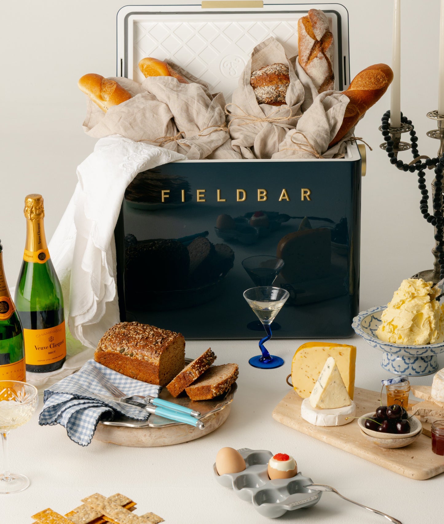 Fieldbar Drinks and Gin Box, Sea Boat Blue, (10.5qt or 24 liter)
