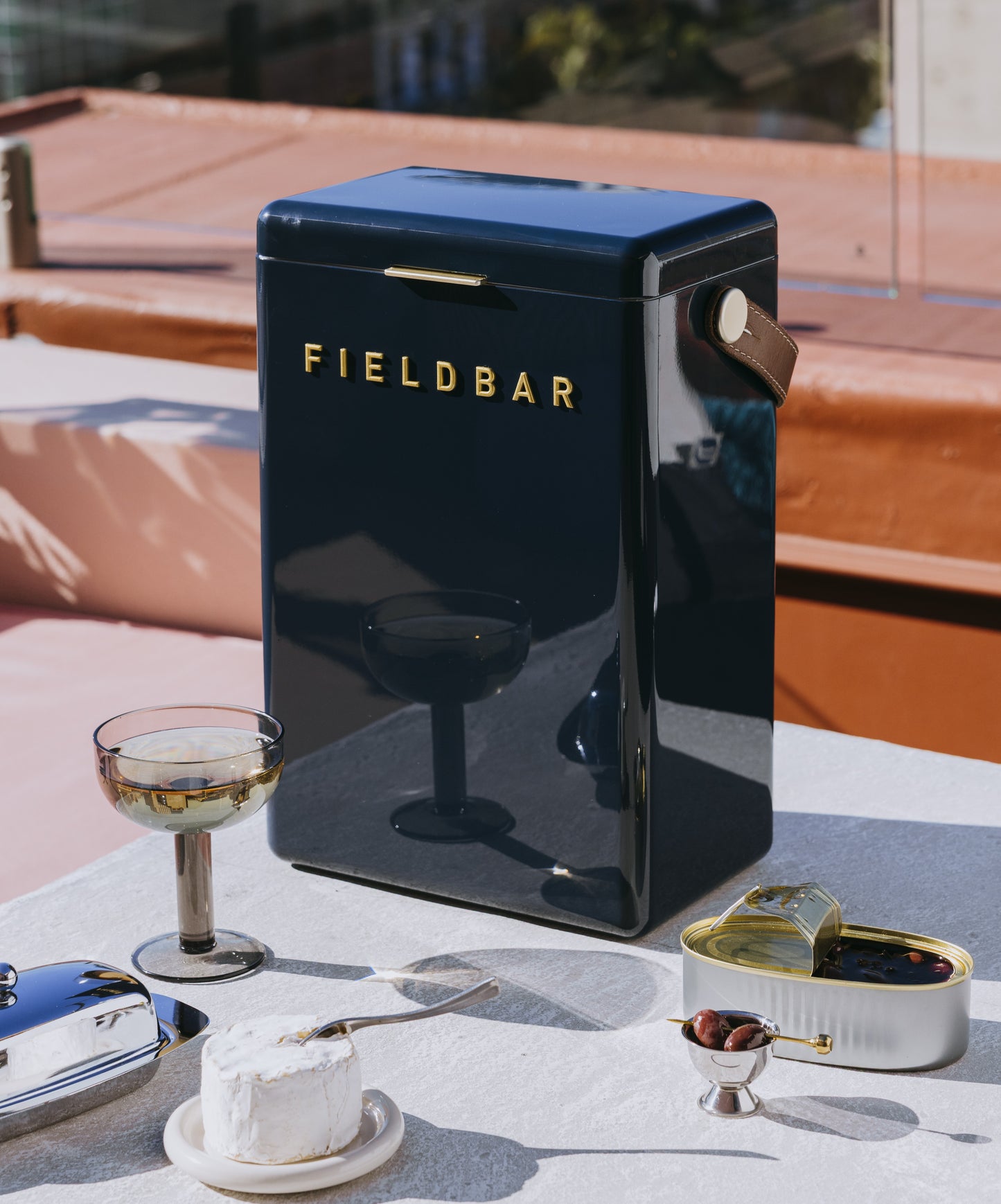 Fieldbar Drinks and Gin Box, Sea Boat Blue, (10.5qt or 24 liter)