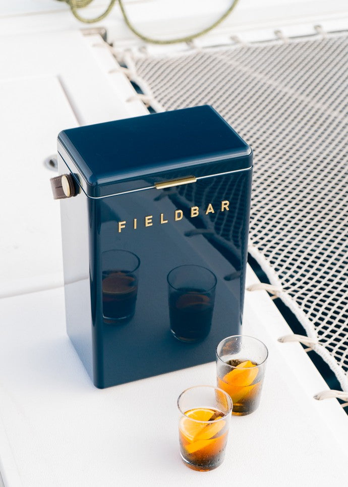 Fieldbar Drinks and Gin Box, Sea Boat Blue, (10.5qt or 24 liter)