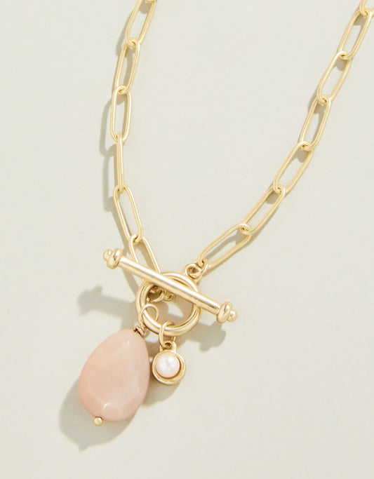 Spartina Suzy Toggle Necklace 18" Blush