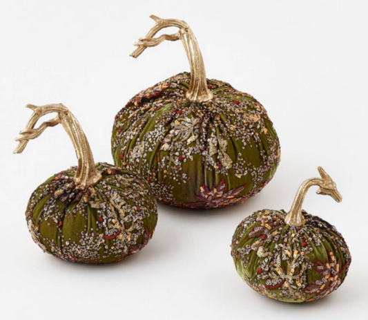180 Degrees Sequin Pumpkin Set of 3l