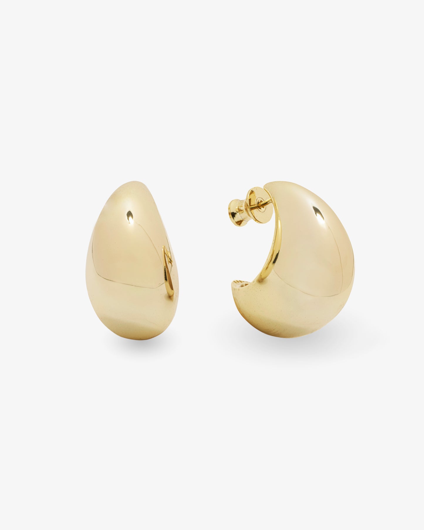 Melinda Maria She's So Smooth Teardrop Hoops, Gold, Silver