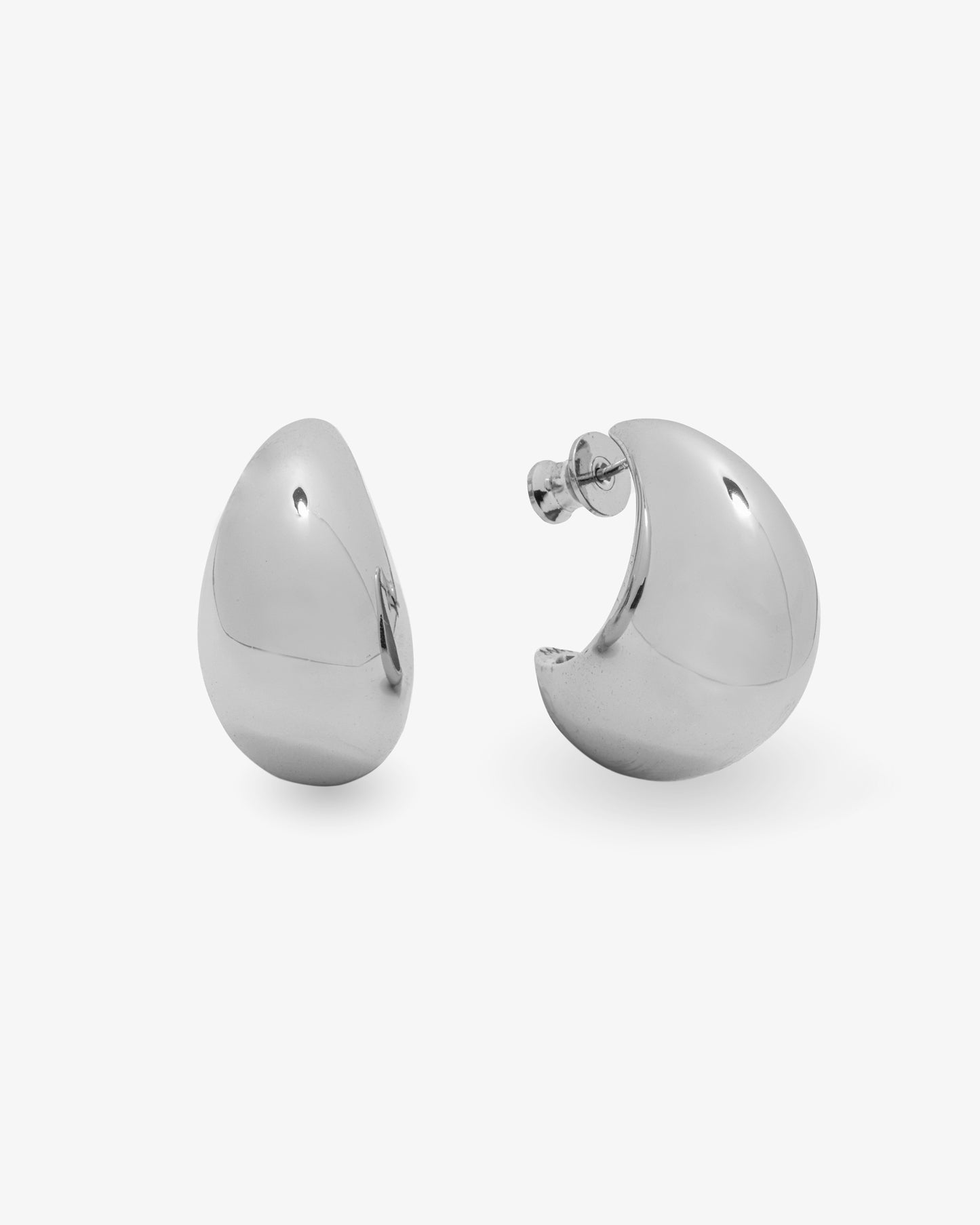 Melinda Maria She's So Smooth Teardrop Hoops, Gold, Silver