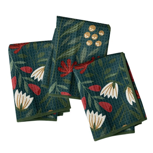 Once Again Home Mighty Mini Towel (Set 3) Reversible Utopian Garden/ Garden Green