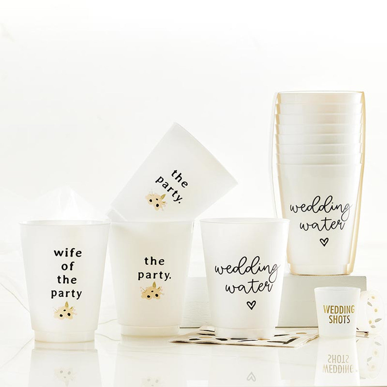 Santa Barbara Wedding Water Cups