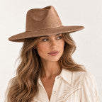 Kenze Panne Wide Brim Western Hat - Suede