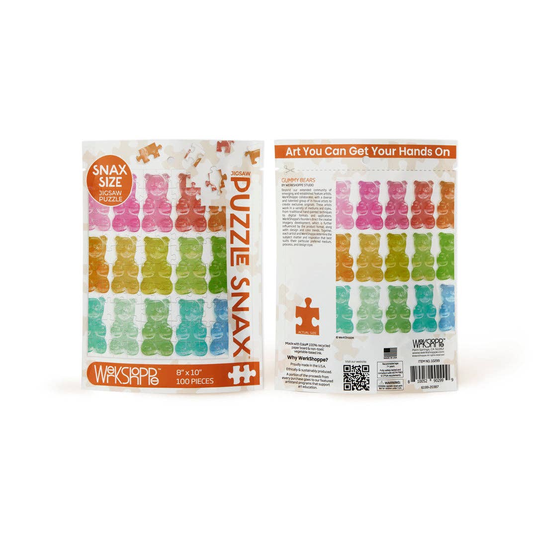 WerkShoppe Gummy Bears 100 Piece Puzzle Snax