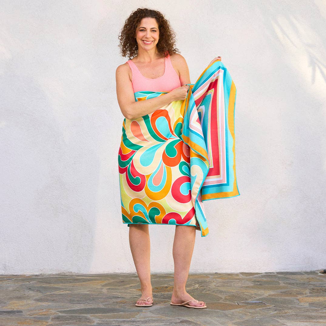 Werkshoppe's Paisley Pop Microfiber Beach and Pool Towel