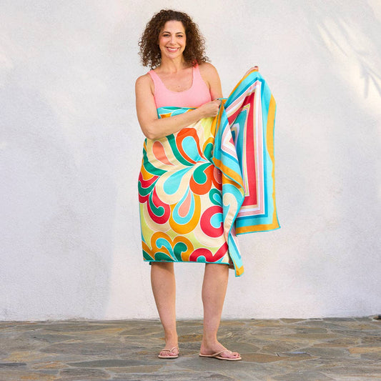 Werkshoppe's Paisley Pop Microfiber Beach and Pool Towel