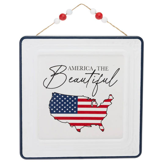 Boston International - America The Beautiful Metal Sign