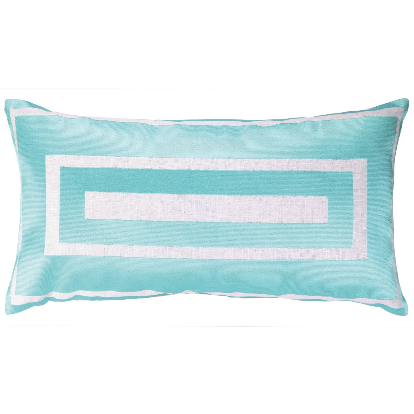 Peaking Handicraft Blue Hotel Monaco Embroidered Decorative Pillow