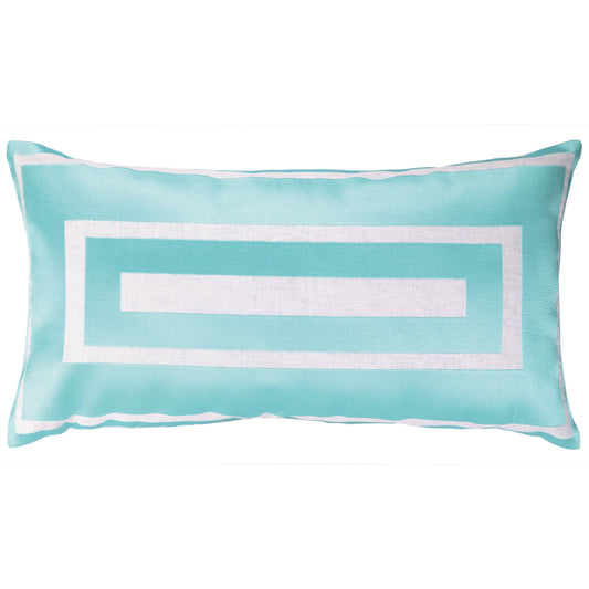Peaking Handicraft Blue Hotel Monaco Embroidered Decorative Pillow