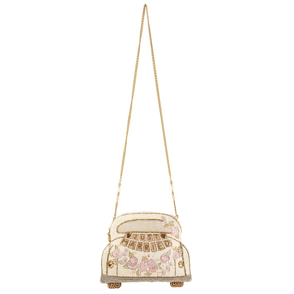 Mary Frances Just Married Beaded Car Crossbody Handbag