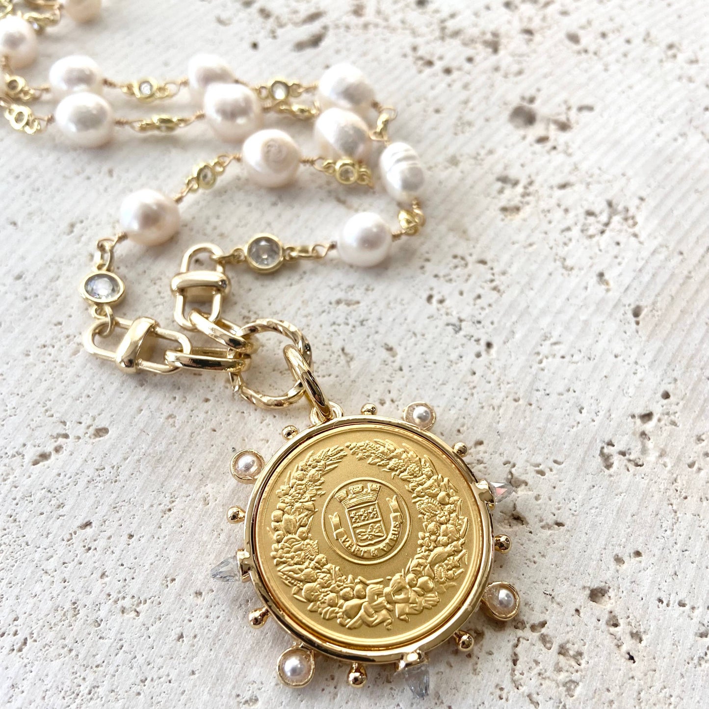 VB & Co. Coin Freshwater Pearl Necklace