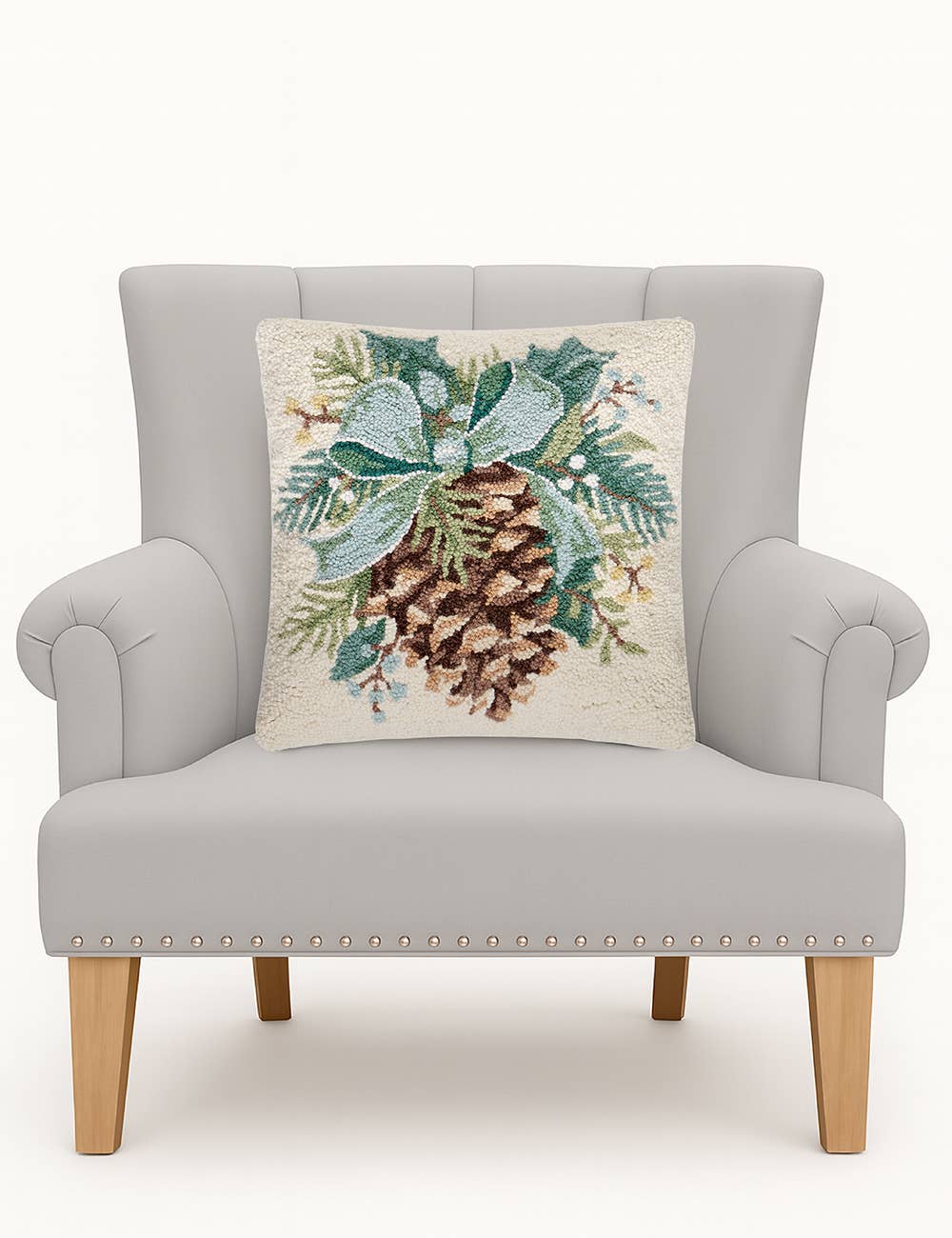 Peking Handicraft Pine Hook Pillow