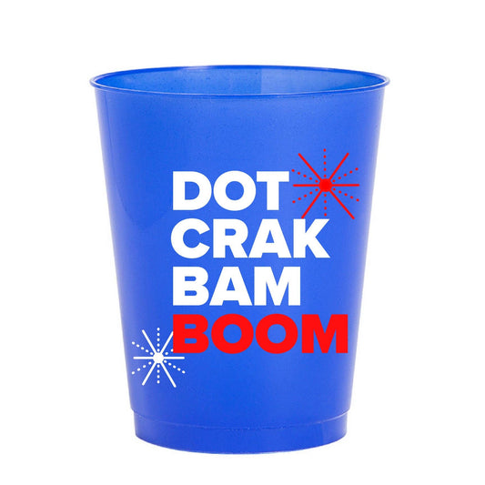 Mahji Mama's “DOT CRAK BAM BOOM” MAHJONG SHATTERPROOF CUPS
