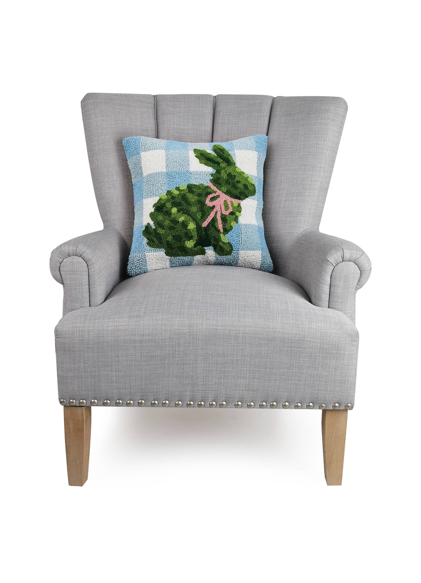 Peaking Handicraft Bunny Topiary Hook Pillow