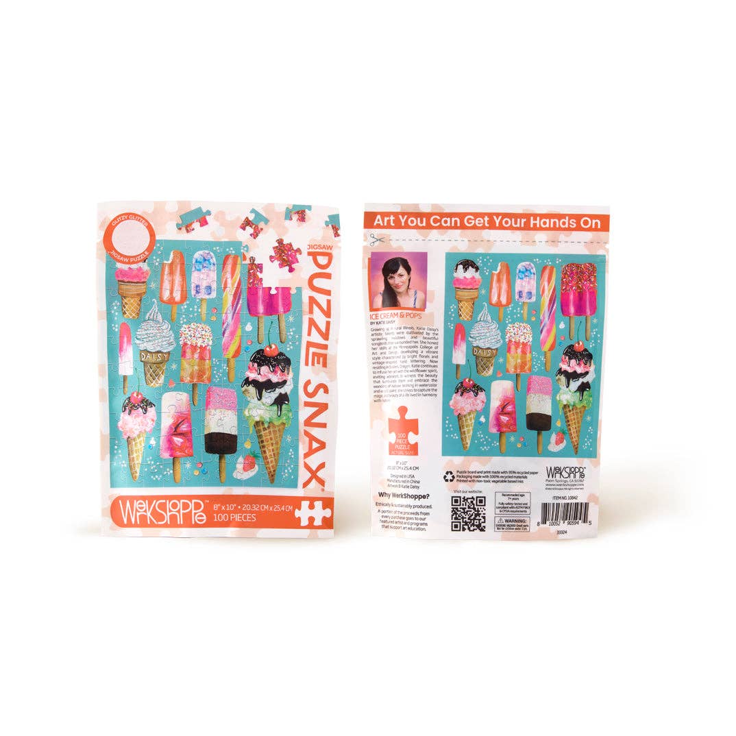 WerkShoppe Ice Cream & Pops 100 Piece Puzzle Snax