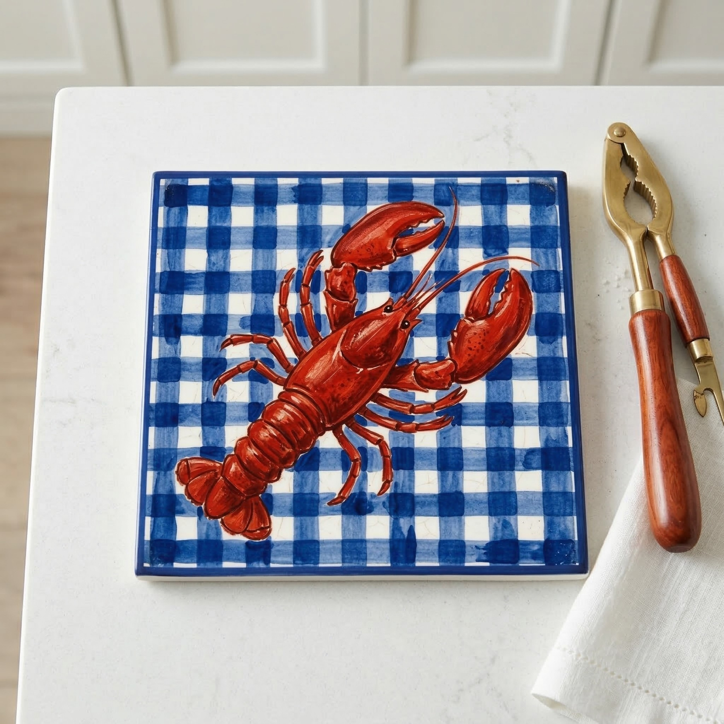 Highland Row Ceramic Lobster Trivet | Coastal Kitchen Decor & Gift