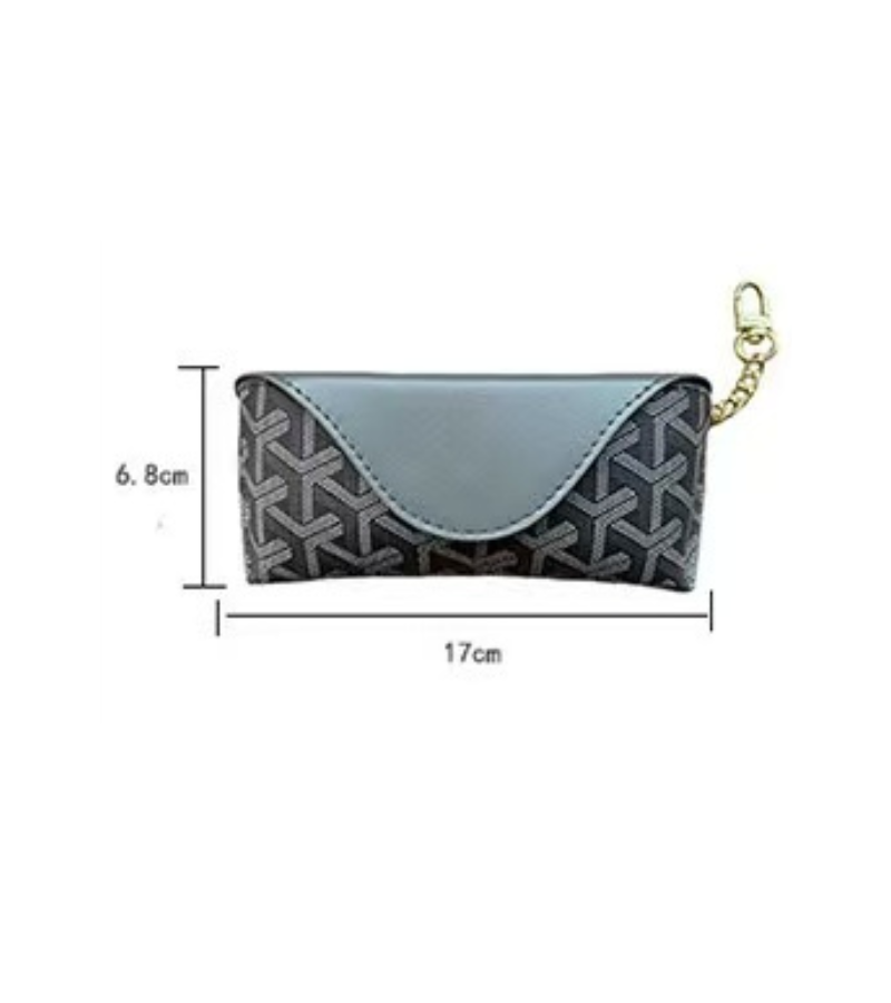 Ode to Goyard - Travel-Friendly Glasses Case with Keychain Clip