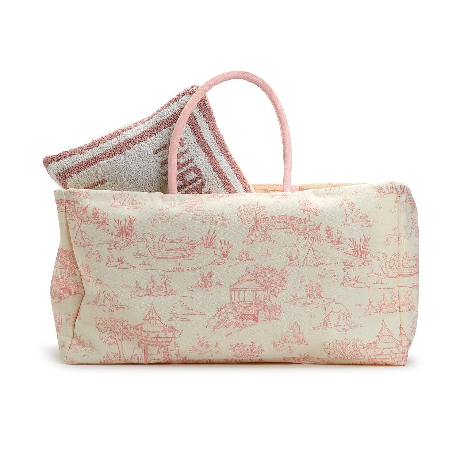 Two's Company Animal Toile Hamper/Storage Tote - Thumbnail 2