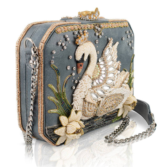 Mary Frances Swan Princess Hard Sided Ivory Swan Handbag