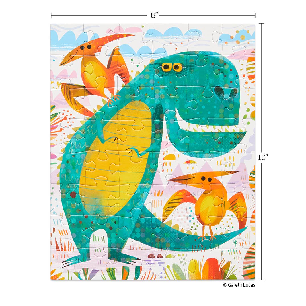 WerkShoppe T-Rex and Friends | 48 Piece Kids Puzzle Snax