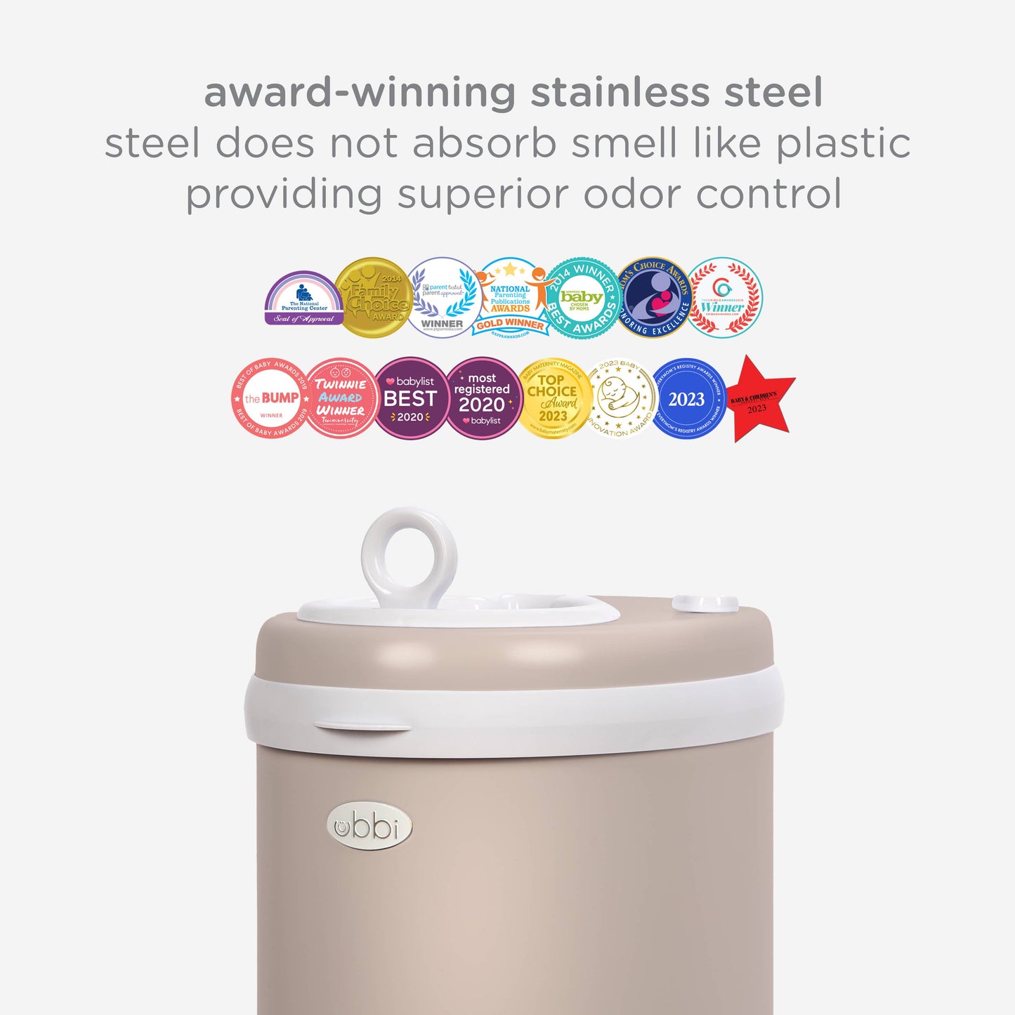 Ubbi Diaper Pail (Taupe)