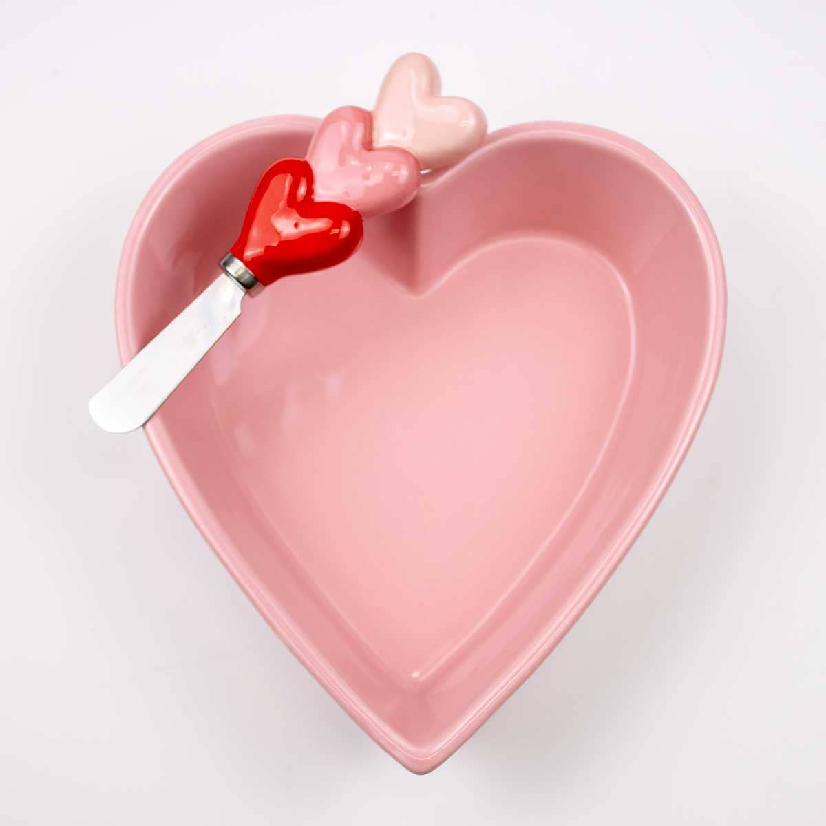 Royal Standard Heart Shaped Tidbit Dish   Pink   8x7x2.25