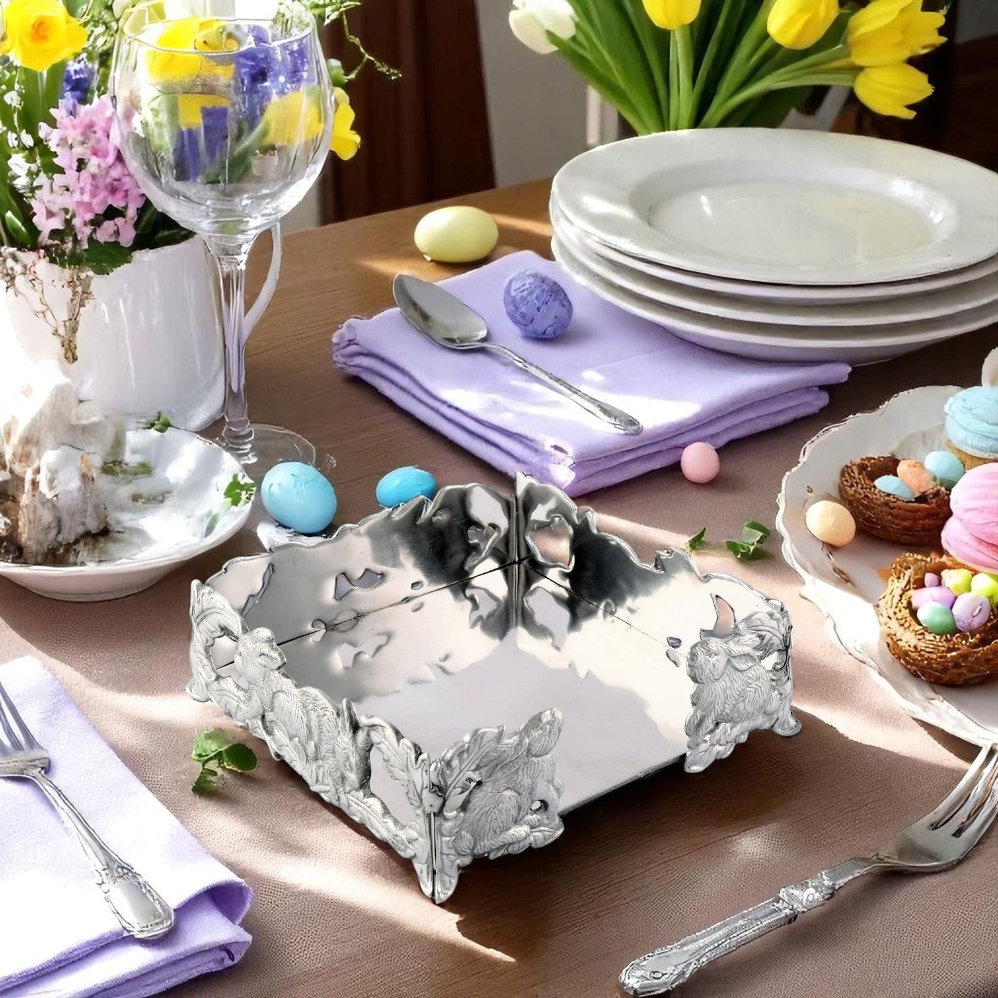 Bunny Luncheon Napkin Box