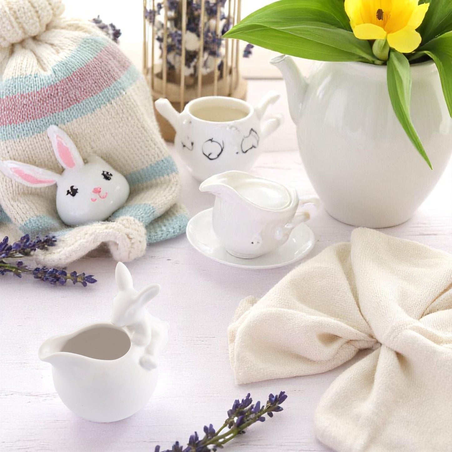 Porcelain Climbing Bunny Creamer
