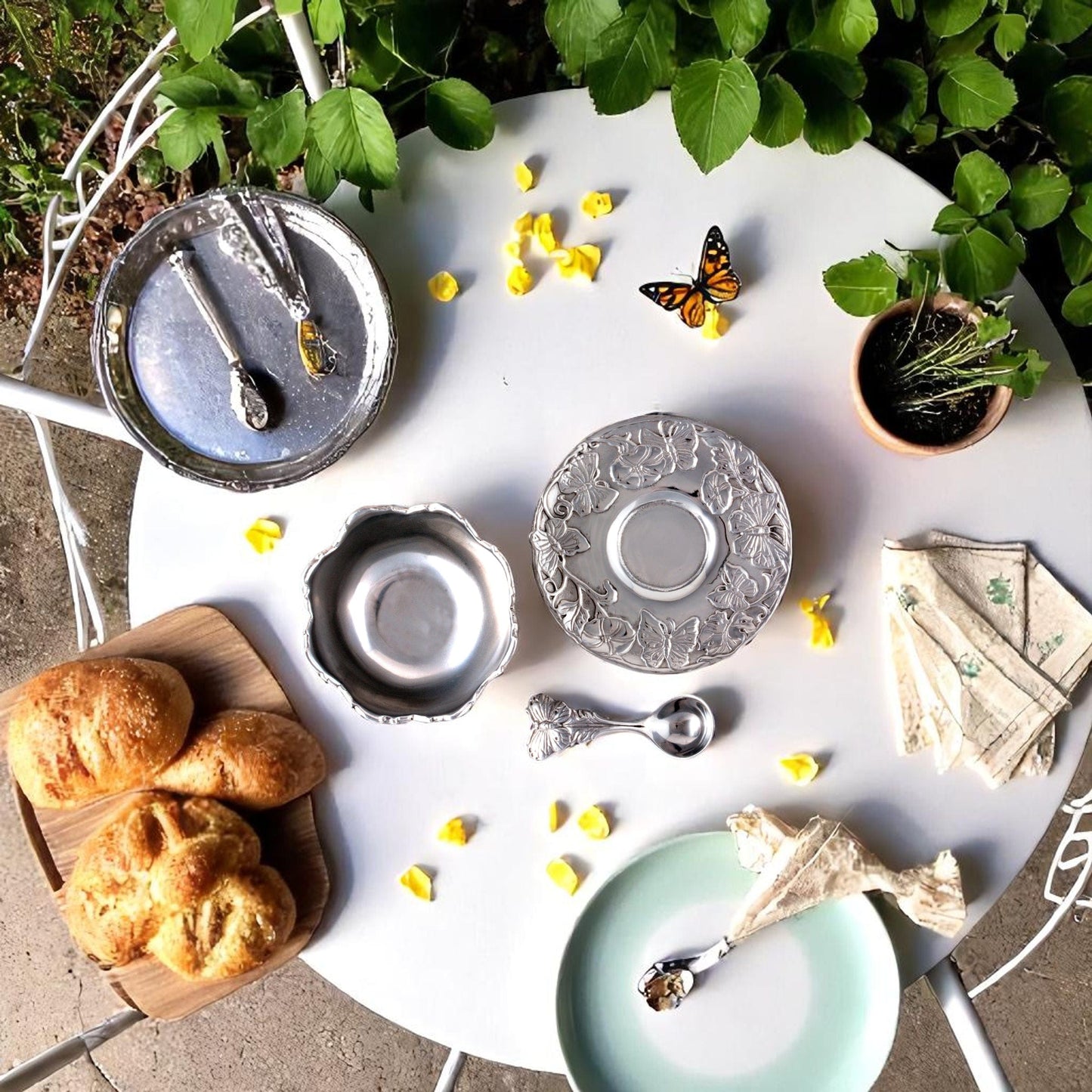Butterfly Condiment Set 3-piece
