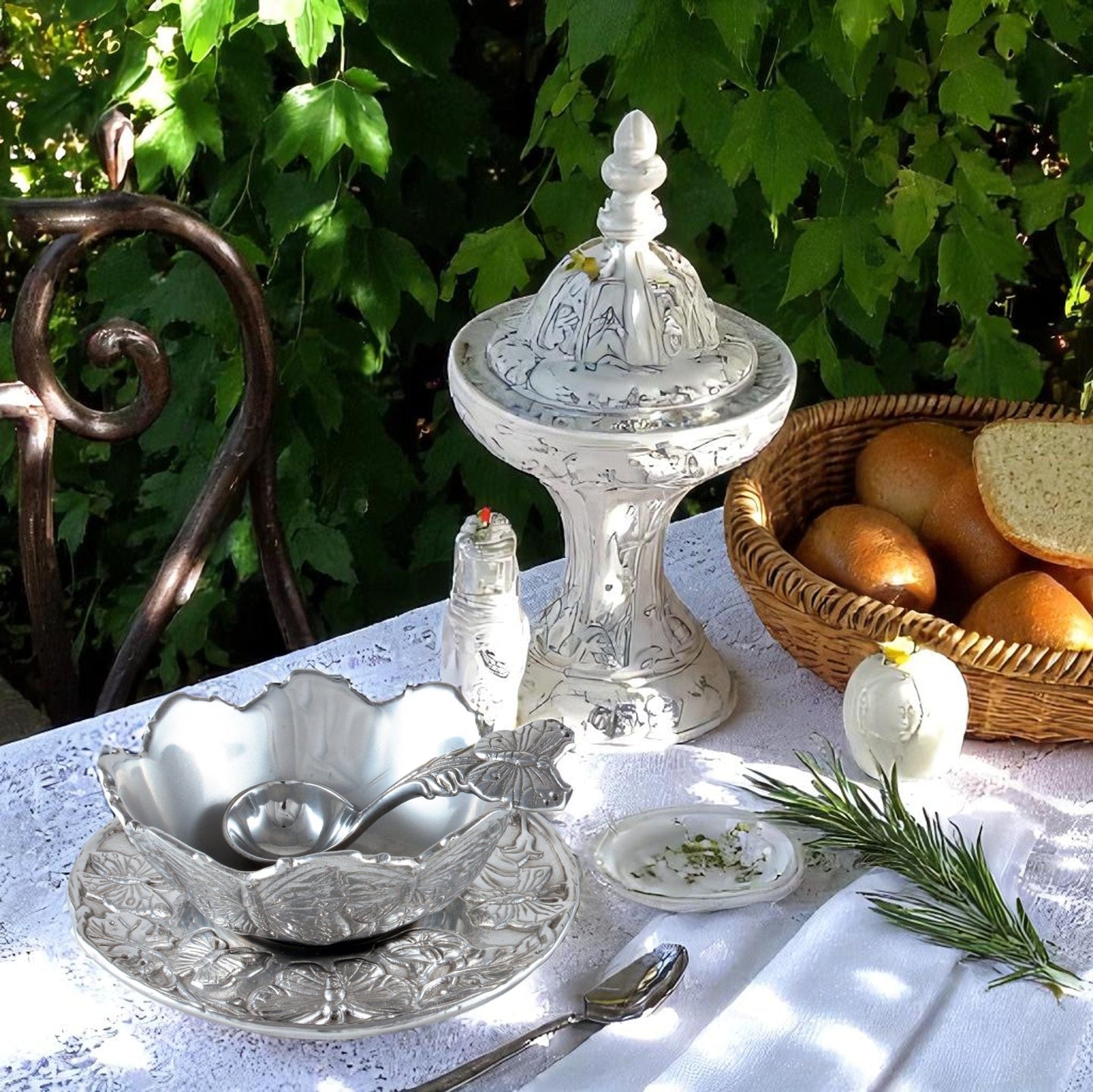 Butterfly Condiment Set 3-piece