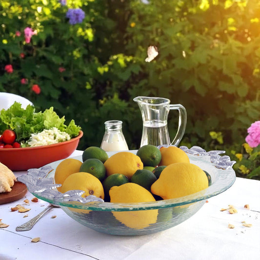 Butterfly Glass Salad Bowl