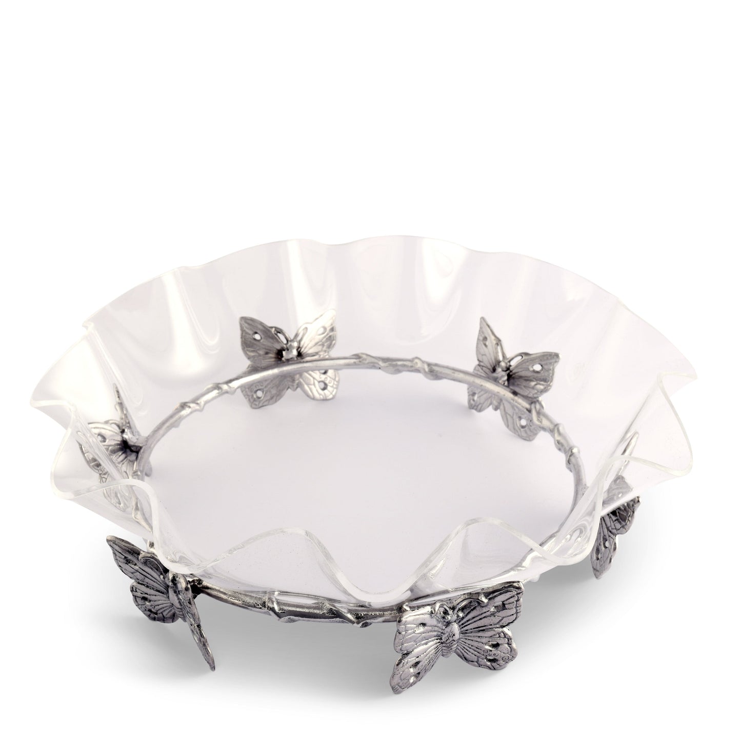Butterfly Stand Acrylic Bowl 16