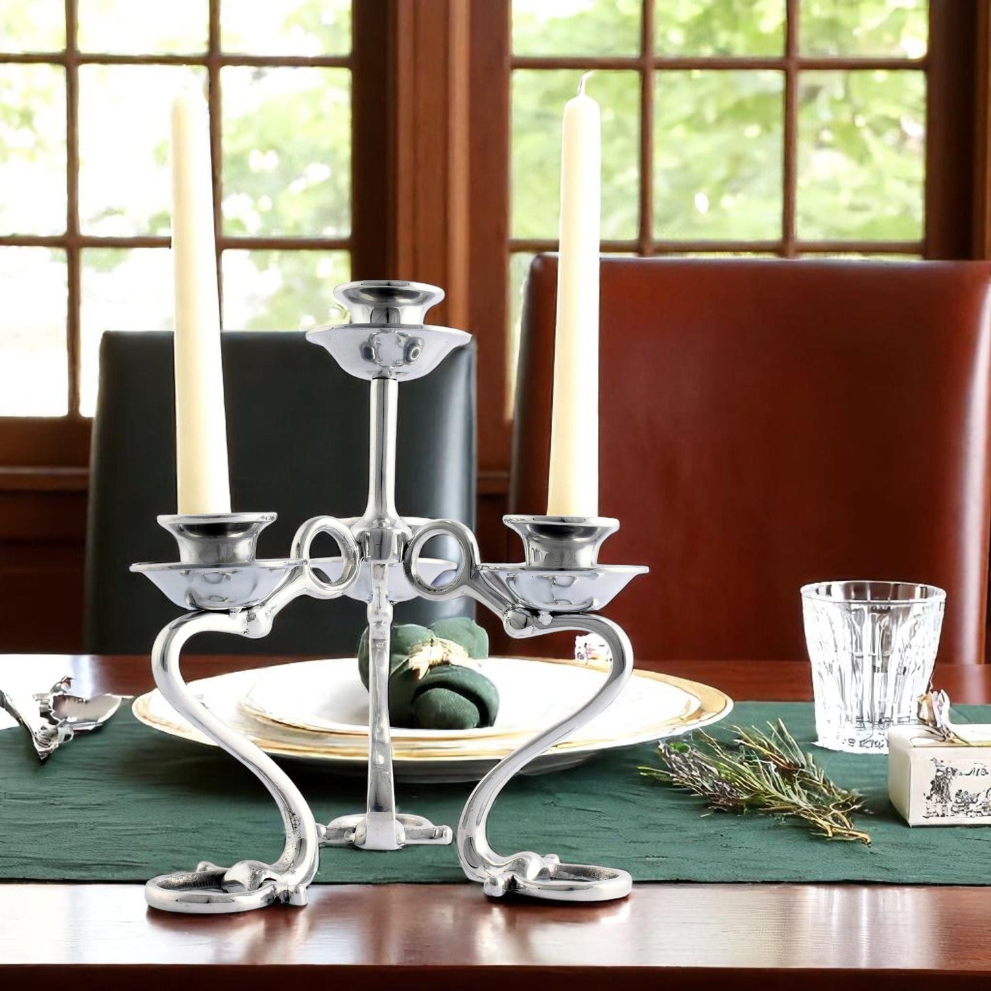 Equestrian Bit Four Light Candlestick