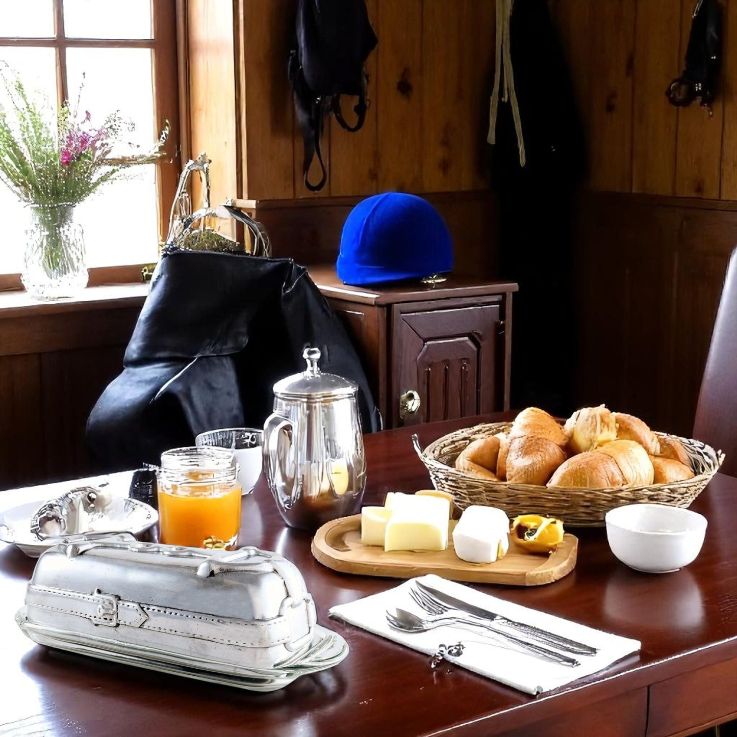 Equestrian Butter Dish