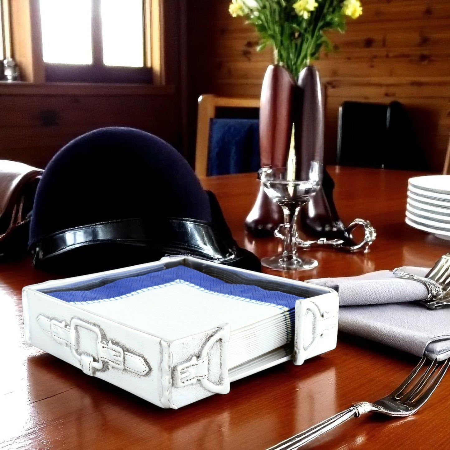 Equestrian Cocktail Napkin Box