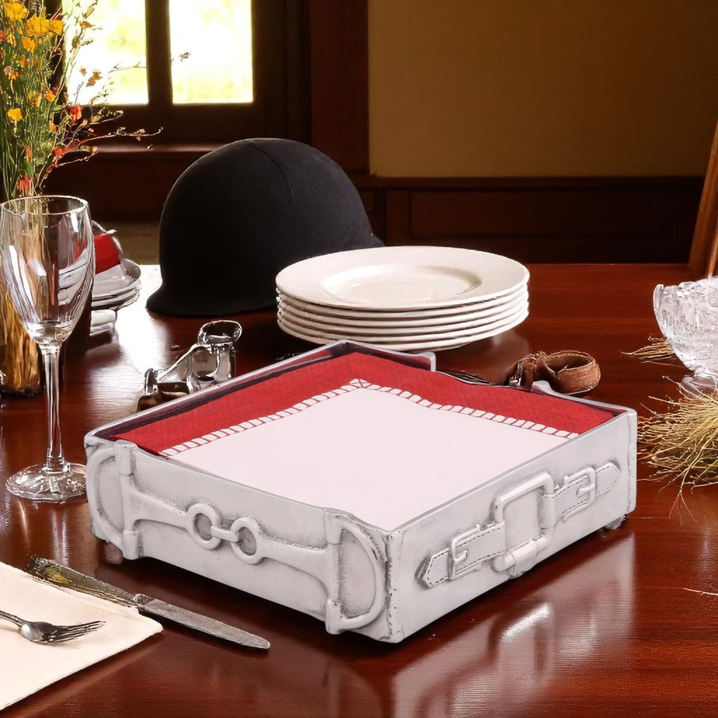 Equestrian Luncheon Napkin Box