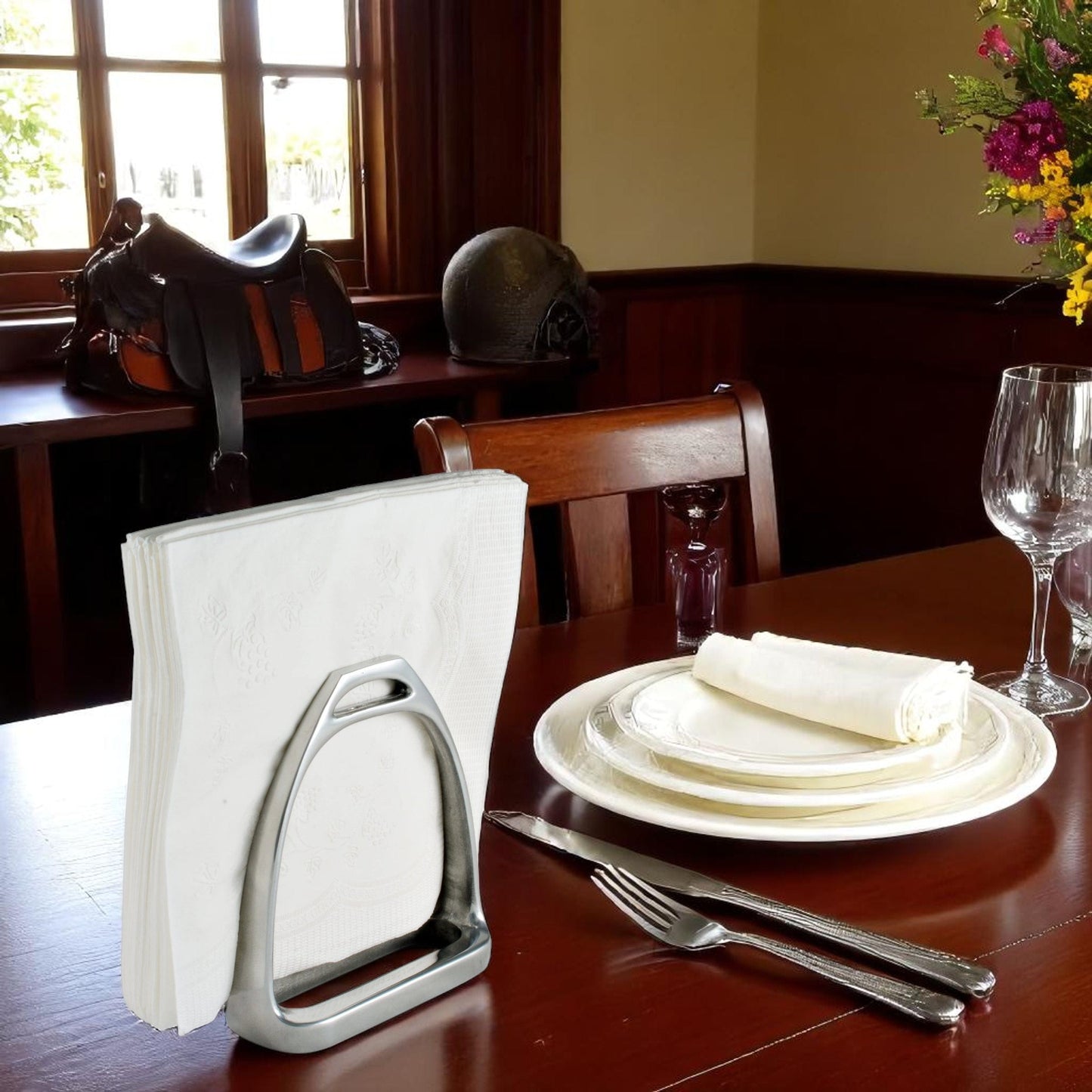 Equestrian Stirrup Napkin Holder