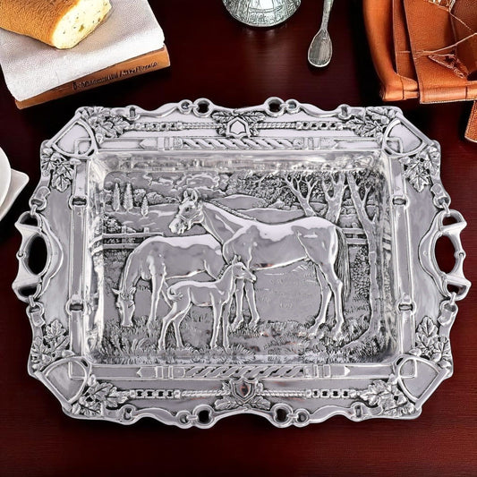 Grazing Horses Parlor Tray