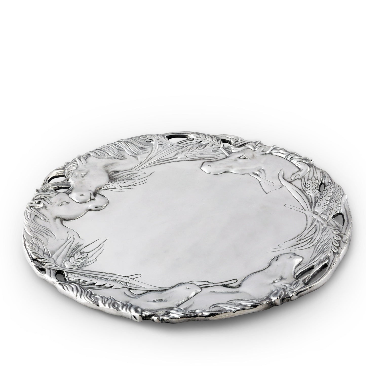 Horse Round Tray 12